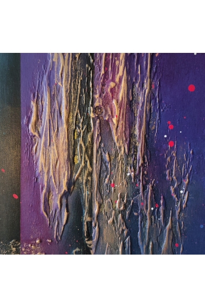 SPECTRUM XIX 100x80 cm ABSTRAKCYJNY OBRAZ NAMALOWANY NA PŁÓTNIE