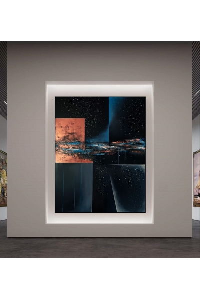 GRAVITY III 180x140 cm NOWOCZESNY OBRAZ NAMALOWANY NA PŁÓTNIE