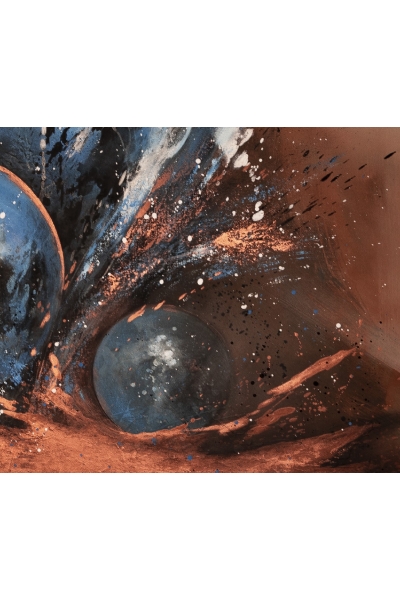 PERSEUS 140x140 cm NOWOCZESNY OBRAZ NAMALOWANY NA PŁÓTNIE