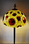LAMPA WITRAŻOWA STOJĄCA PODŁOGOWA SŁONECZNIKI | SUNFLOWER